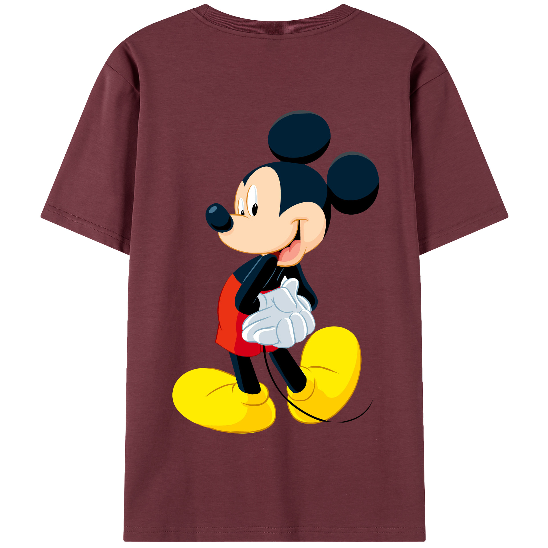 （画像用） ミッキーマウス Mickey Mouse 綿100％半袖Tシャツ（背面プリント）